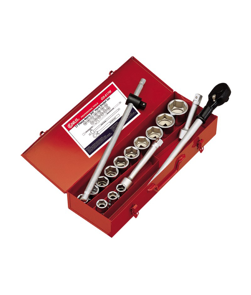 天赋工具17件套公制重型套筒扳手组GS-617M 