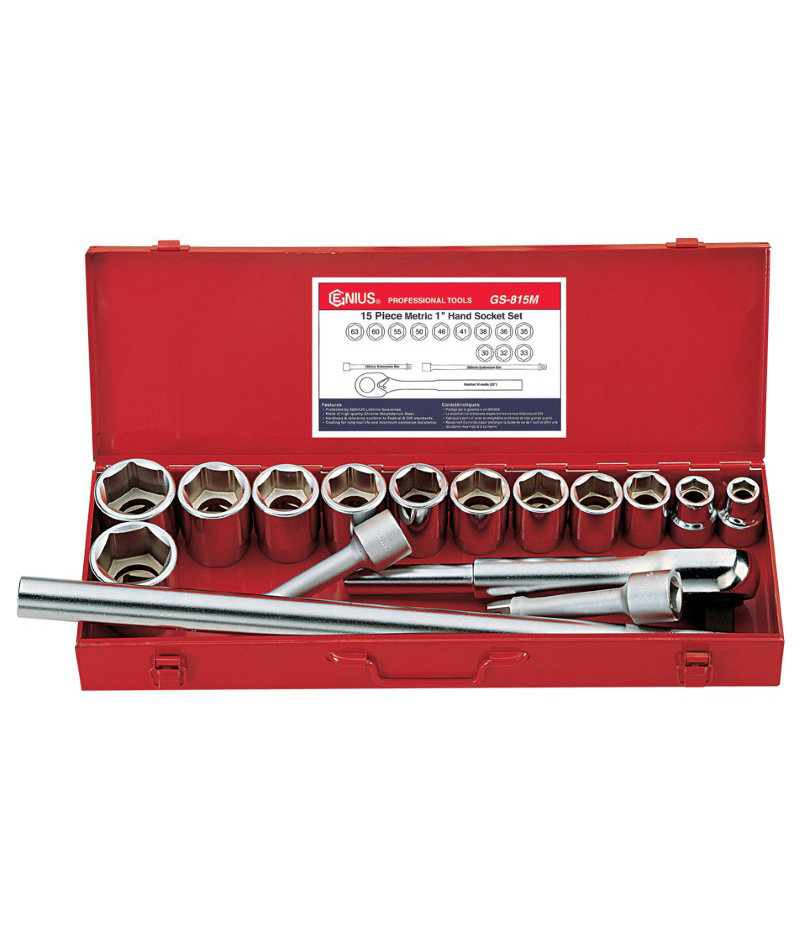 天赋工具1"系列 15件套公制重型套筒扳手组GS-815M